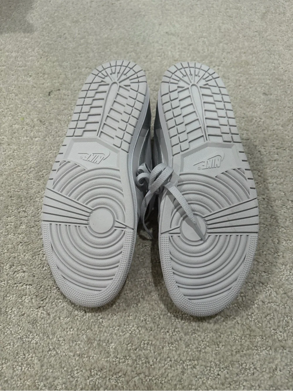 Jordan Men’s Low-Top Sneakers in Light Gray & Silver